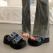 Women's Thick-soled Platform 2026 New Versatile Height-increasing Denim Slippers Sports Roman Sandals European Fashion_vogvips.com