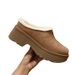 Sheepskin Thick-Soled Snow Boots For Women 2025 New Autumn Winter Fleece-Lined All-Season Fur Closed-Toe Half-Slip_vogvips.com