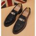 Euro Step Men's Business Casual Trendy Korean Style Thick Sole Brogue Platform Light British Versatile Patent Leather Shoes_vogvips.com