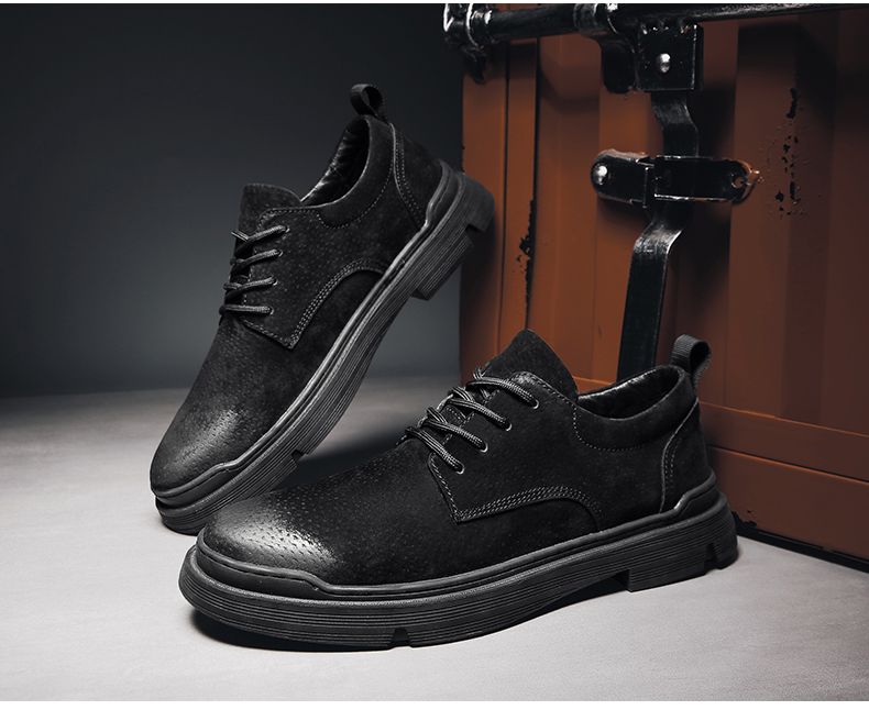 New Leather Spring Men's Shoes High-top Men's Heightening Tooling Martin Boots_vogvips.com