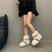 Fashionable Fur Short 2025 New Winter Trendy Comfortable Fleece-Lined Warm Snow Boots For Women_vogvips.com