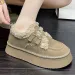 Winter Warm Snow with Fur for Short Boots Anti slip Lightweight Comfortable Womens Home Slippers High Top Bread Shoes_vogvips.com