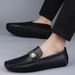 Doudou Men's Shoes Style Men's Casual Leather Shoes Lazy Driving Soft Sole_vogvips.com