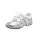 Women's Leather Training Shoes Lace-Up Pearl Detail Casual German Style Round Toe Spring/Summer Height Increasing Crescent Sole Forrest Gump Design_vogvips.com