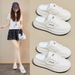 Mesh White Shoes Female Students Breathable Heightening Shoes Casual Street Shoes Board Shoes_vogvips.com