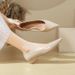 Black Elegant Chunky Comfortable Professional Work For Women 2025 New Spring And Autumn Pointed Toe Shallow Mouth Low_vogvips.com
