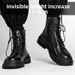 Martin Boots Men's Inner Height Increase 12cm10cm New Men's High-top Tooling Boots British Medium-top Black Leather Boots_vogvips.com