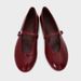 ZA2025 Spring New Women's Red Patent Leather Effect Ballet Flats Casual Shallow Mouth Flat Heel Single Shoes For Women_vogvips.com