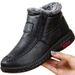 Women's Winter Comfort Shoes For Elderly – Non-Slip Soft Sole, Plush Lined, Lightweight & Warm Flat Boots For Daily Wear_vogvips.com