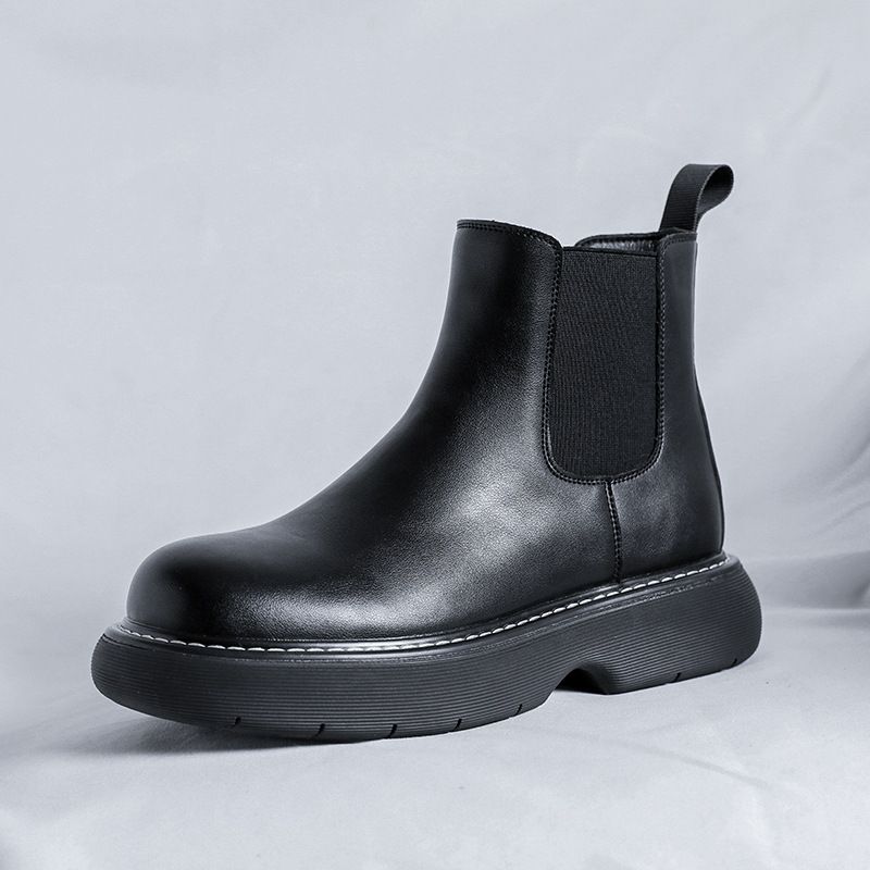 European Warm Series 2025 Autumn Winter New Men's Round Toe Fashion Trend High Top Mid-Calf Flat Martin Boots 86293-R_vogvips.com