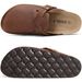 Bebealy Fashion Vegan Leaher For Women Men Comfy Cork Foobed Mules Unisex Poao Shoes New Lady Clogs Wih Arch_vogvips.com