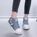 New Canvas Women's 2025 Spring/Summer Breathable Thick-soled Height-increasing Casual Martin Boots Sports High-top Shoes_vogvips.com