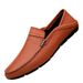 Top Layer Men's Round Head Shoes Overalls Single Shoes Men's Casual Leather Shoes One Foot_vogvips.com