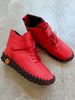 Plus Size Cotton Short Boots Women's Hand-sewn Thick Cowhide Sole Soft Comfortable Fleece Lined Warm Mom Shoes_vogvips.com