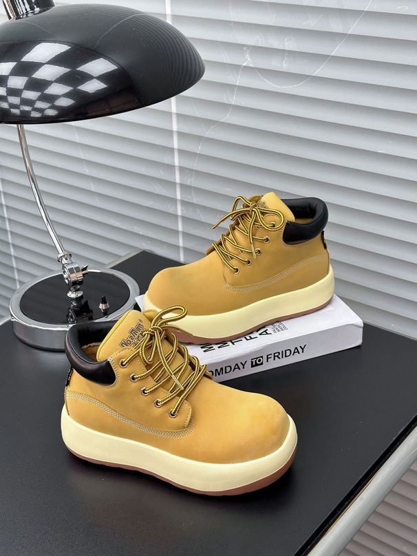 2025 Autumn New Cute Height-Increasing Yellow Outdoor Martin Niche Design Adorable Chunky Short Boots For Women_vogvips.com