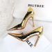 Women's Elegant Pointed Toe High Heel Pumps With Metallic Stone Texture - Perfect For Evening Parties Special Occasions Pointed Toe Shoes_vogvips.com