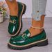 New Autumn Loafers For , Large Size Casual Suede British Style Women's Shoes, Chunky Heel Thick Sole_vogvips.com