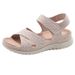 L1902-4 Sports Casual Sandals New 2025 Velcro Hollow Thick Sole Women's Slippers_vogvips.com