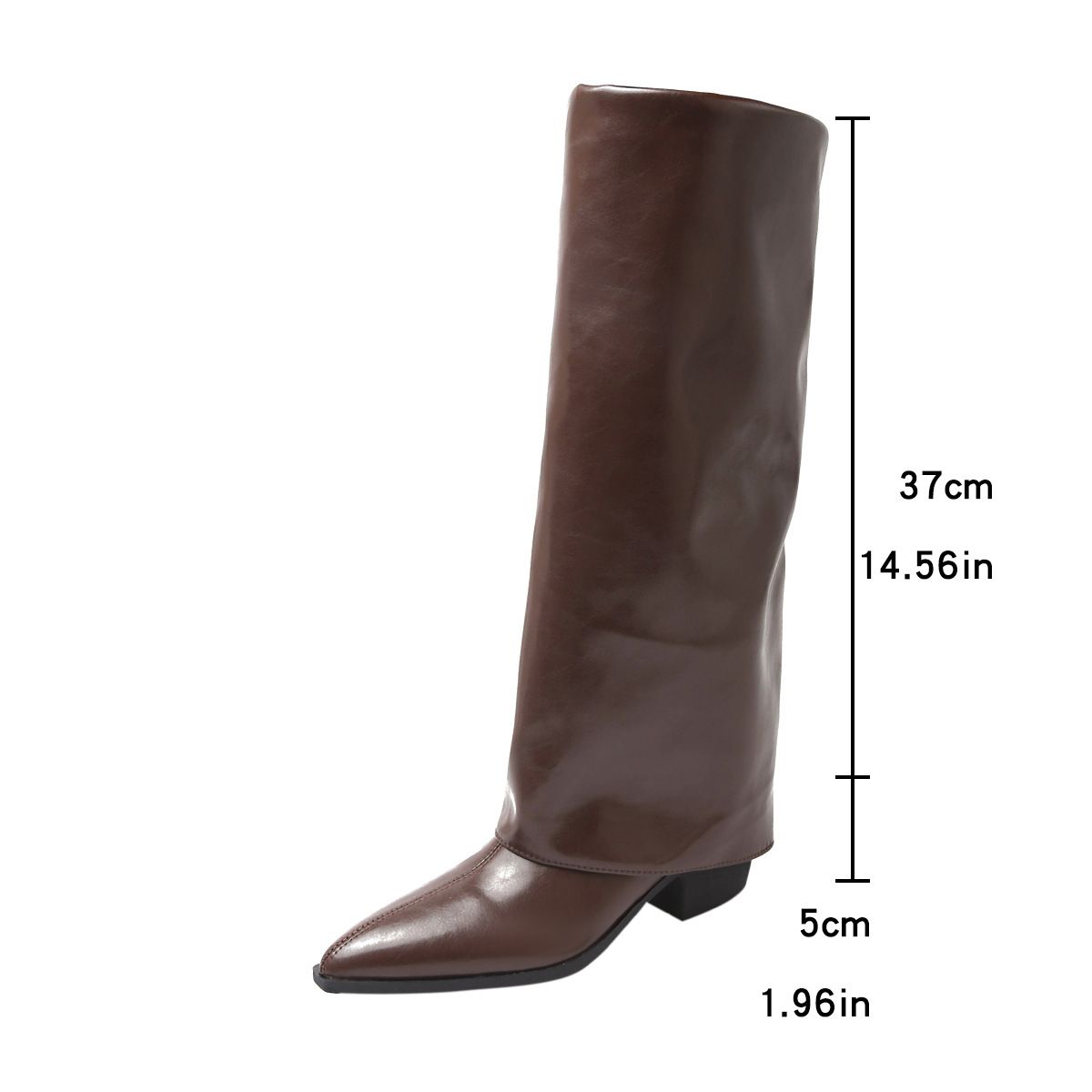 Women's Retro Style Over The Knee Boots Black Chunky Heel Tall Western Riding New Style_vogvips.com