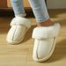Winter Furry Men Couples Indoor And Outdoor Warm Plush Cotton Slippers For Women_vogvips.com