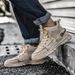 European Warm Series Men's Martin 2025 Autumn Winter Versatile Work Canvas Breathable Korean Mid-top Boots British Style_vogvips.com