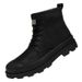 Men's Martin Boots Outdoor, Short Boots Fleece Warm Men's Leather Boots European And American Men's Shoes Military Boots_vogvips.com