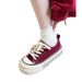 Women White Thick Sole Canvas Shoes 2025 New Comfortable Casual Sneakers For Students_vogvips.com