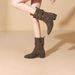 2025 Autumn New Western Pointed Toe Melard Petite Slimming Short Belt Buckle Height-Increasing Martin Boots_vogvips.com