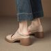 2026 New 6cm Super Soft Leather Soft Sole With Fish Mouth Sandals Women's Summer Wear Thick Heel High Heel Roman Shoes_vogvips.com