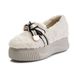 Women's Shoes Casual Low Top Beige Skin Color Round Toed Cotton Shoes With Inner Height Increasing Shoes For Women Warm Snow Boots Platform Cake_vogvips.com