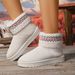 Winter New Style Fleece And Thickened Warm Short-top Snow Boots For Casual Women_vogvips.com