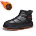 Men's Winter Snow Boots Waterproof Slip-Resistant High-Top Insulated Thick Sole Outdoor Cotton Shoes For Cold Weather_vogvips.com