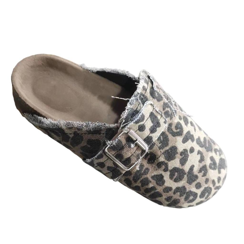 Women's Slip-On Loafers - Animal Print Foldable Flats With Hidden Wedge (Leopard/Cow/Camo) - EU 36-43_vogvips.com