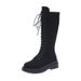 Slim Fit Women's Long Boots plus Size Suede Side Zipper Winter New Style British Style_vogvips.com