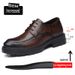 Men's Leather Wedding Shoes 8cm Platform Height Hand-grained Texture Formal Dress Shoes_vogvips.com