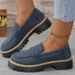 SHLIANG Woman Spring Autumn New British Style Flats Comfortable Low Heel Slip On Shoes Ladies Solid Color Platform Loafers Shoes Y0615_vogvips.com