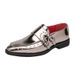 Cross-border Large Size 46 Pointed Toe Shiny Double Buckle For Men, British Casual Hairstylist Leather Shoes_vogvips.com