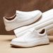Leather Casual Men's Shoes With Round Toe, One Foot Fit, Sports Board British Business Breathable Driving Le Fu Shoes,_vogvips.com