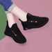 2026 Summer New Casual All Black Hotel Kitchen Work Soft Sole Breathable Sports Women's Shoes_vogvips.com
