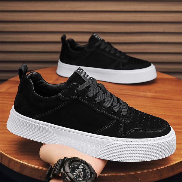 ..Men's Shoes, Sneakers, White Sneakers, Casual Shoes, Sports Shoes, Thick-soled Leather Upper_vogvips.com