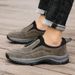 Men Sneakers Suede Leather Casual Shoes Outdoor Camping Hiking Shoe Fashion Slip-On Loafers Non Slip Walking Footwear Big Size48_vogvips.com