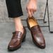 Men's Classic Retro Heels Men's Shoes European And American Business Banquet Heels Brown British Style Casual Suit Leather Shoes_vogvips.com