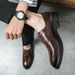 Euro Step Summer Brogue British Suit Groom Wedding Brown Black Business Formal Casual Men's Breathable Leather Shoes_vogvips.com