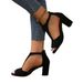 Chunky Heel Plus Size Sandals For Women Summer New European And American Fashion Back Zipper Cross-Border Open Toe High_vogvips.com