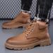New Leather Spring Men's Shoes High-top Men's Heightening Tooling Martin Boots_vogvips.com