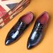 Men's Pointed-Toe Oxford Dress Shoes – Classic British Style Formal Shoes With Rubber Sole (Black/Red/Blue, Sizes 38-48)_vogvips.com