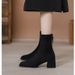 Slim Boots 2026 New Style Boots, Versatile For Autumn And Winter, Short Boots For Girls, Nude Black_vogvips.com