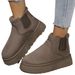 Fleece-Lined Round-Toe Slip-On Cotton 2024 Autumn Winter New Export 44 Large Size Thick-Soled Snow Boots Women_vogvips.com