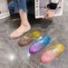 Crystal Transparent Versatile Closed-Toe Slippers For Women, Outdoor Non-Slip Soft Trendy New Bathroom Sandals_vogvips.com