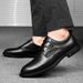 Cross-Border Men's Brogue Business Spring Low-Cut Carved Genuine Leather Top Layer Cowhide European And American Casual_vogvips.com